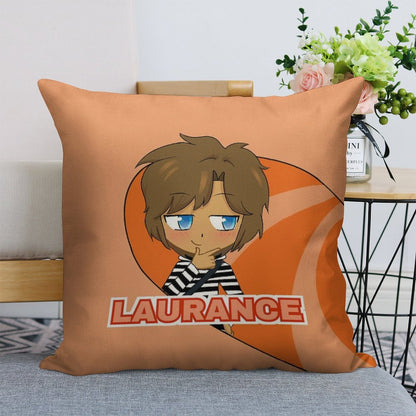 Laurance Zvhal Pillow (blue Eyes Edition) Linen Throw Pillow Cover