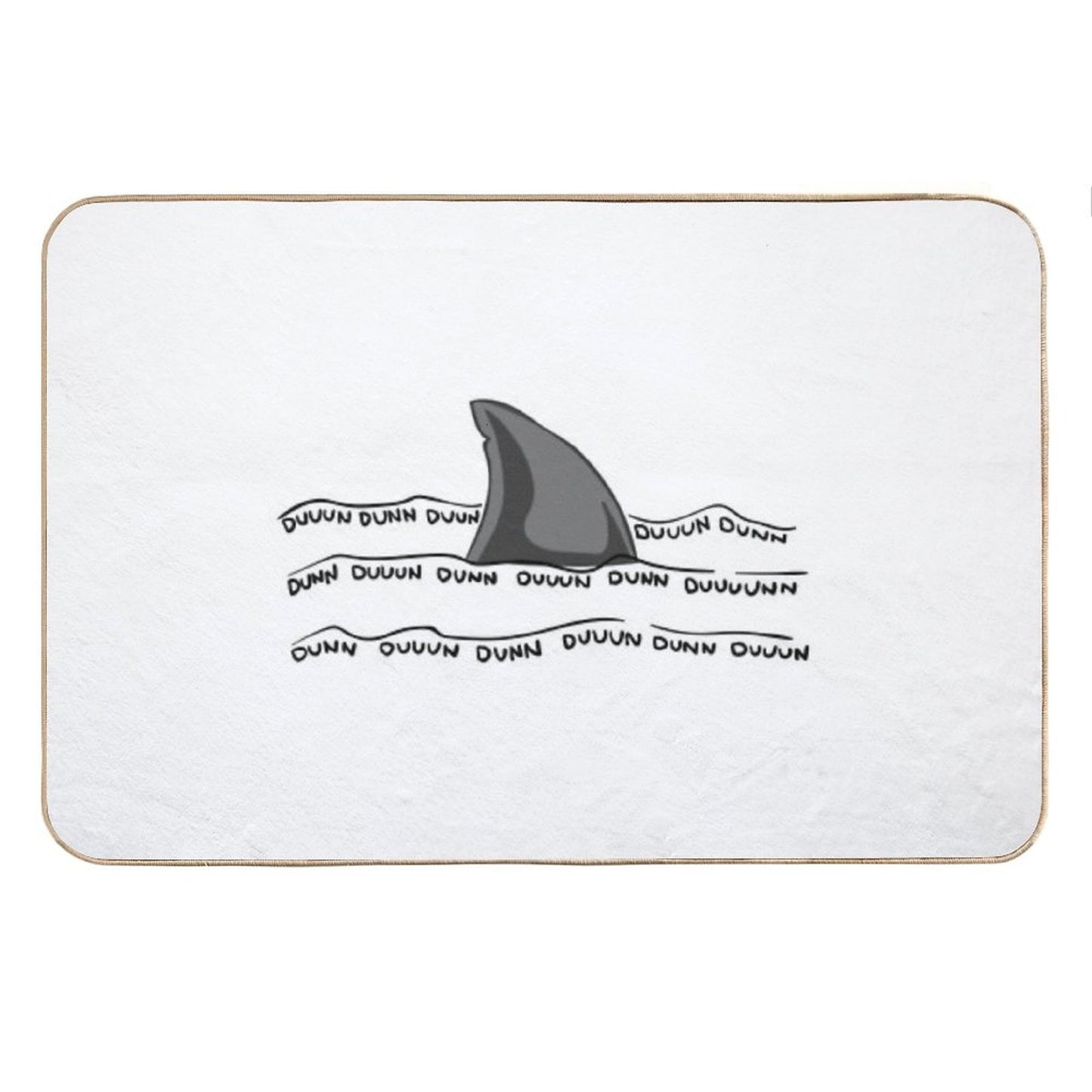 Jaws Funny Shark Melody Motif Bath Mat