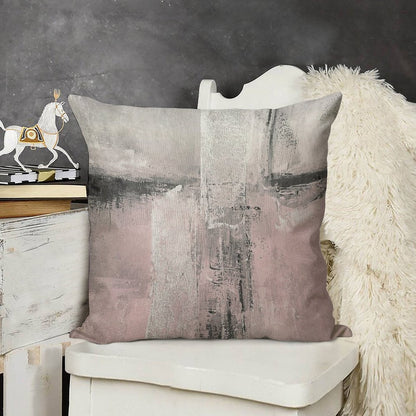 Blush Linen Throw Pillow Cover