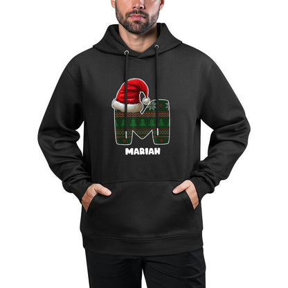 Christmas Letter M First Name Mariah Unisex Design Hoodie