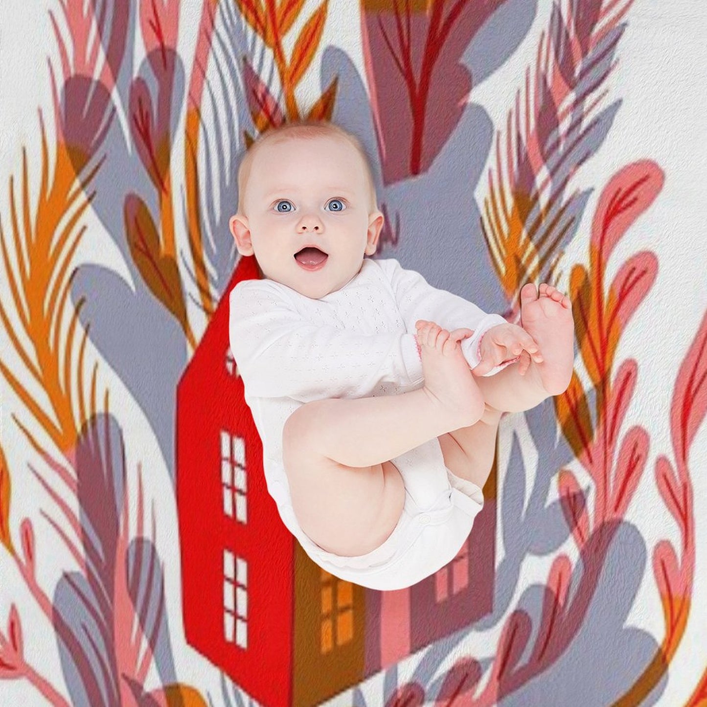 House Flower (Morning) Throw Blanket