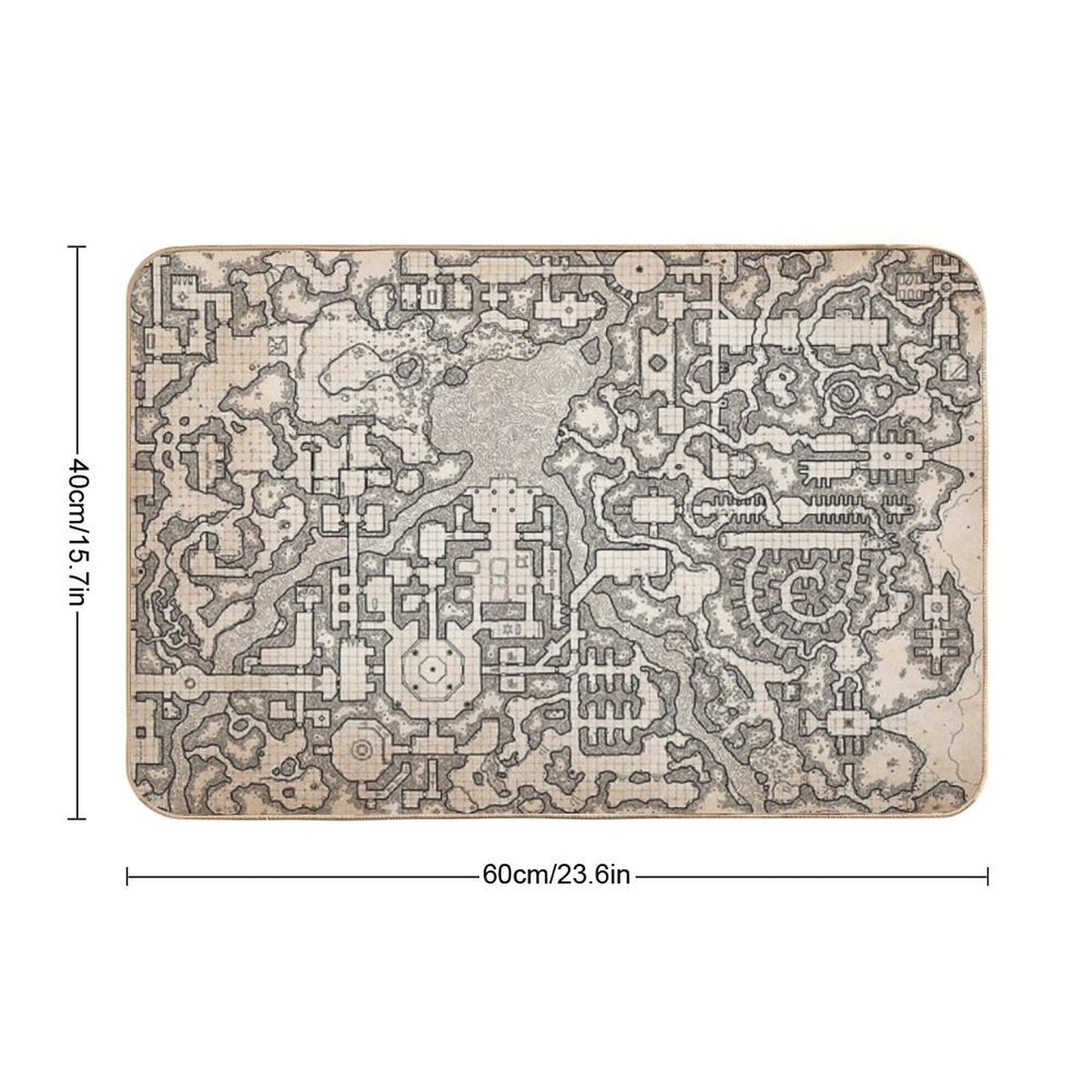 The Winter Tombs - A Massive Dungeon Complex by Dyson Logos Bath Mat
