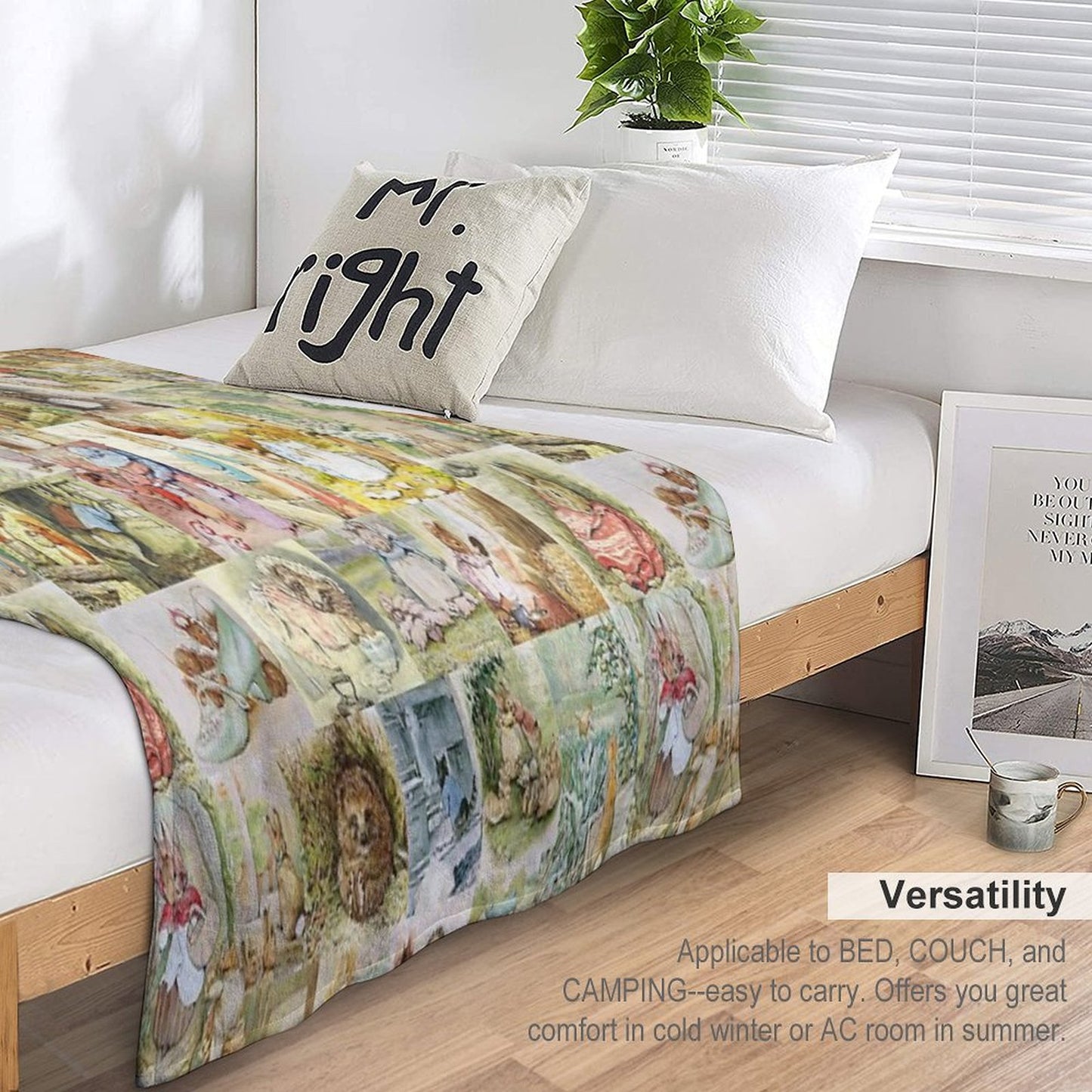 Beatrix Potter Collage Throw Blanket