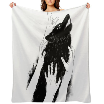Wolves of Paris Throw Blanket