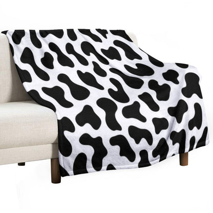 Black Leopard Print Throw Blanket