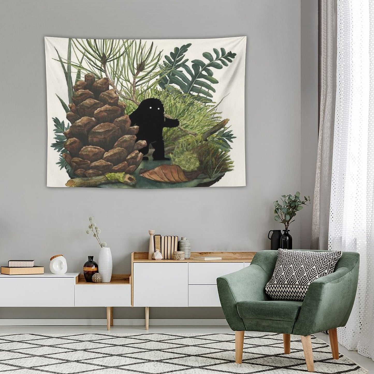 Tiny Sasquatch Tapestry