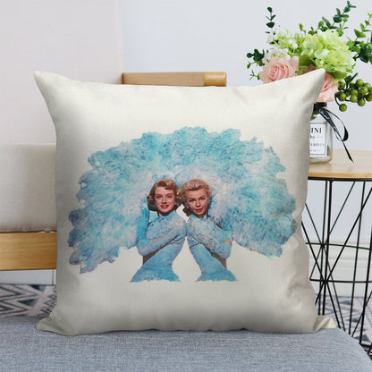 Sisters - Watercolor Linen Throw Pillow Cover