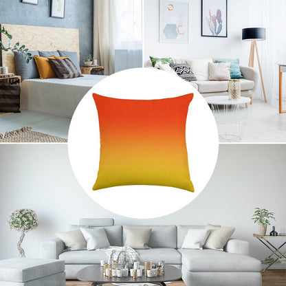 OMBRE GRADIENT ORANGE RED AND YELLOW ONE OF 100 CHIC OMBRE 2 TONE DESIGNS ON OZCUSHIONS Linen Throw Pillow Cover