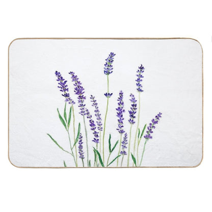 Hand Painted Purple Lavender Bath Mat