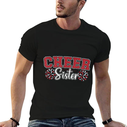 Cheer Sister My Favorite Cheerleader Calls Me Sisters Red T-Shirt