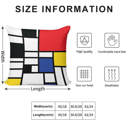 De Stijl #1 Soft Easy Maintenance Throw Pillow