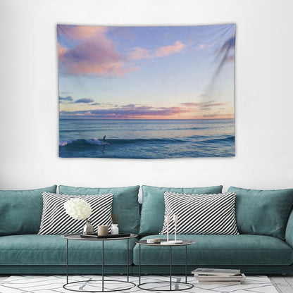 Surfin in A Pastel Dream - Honolulu, Hawaii Tapestry