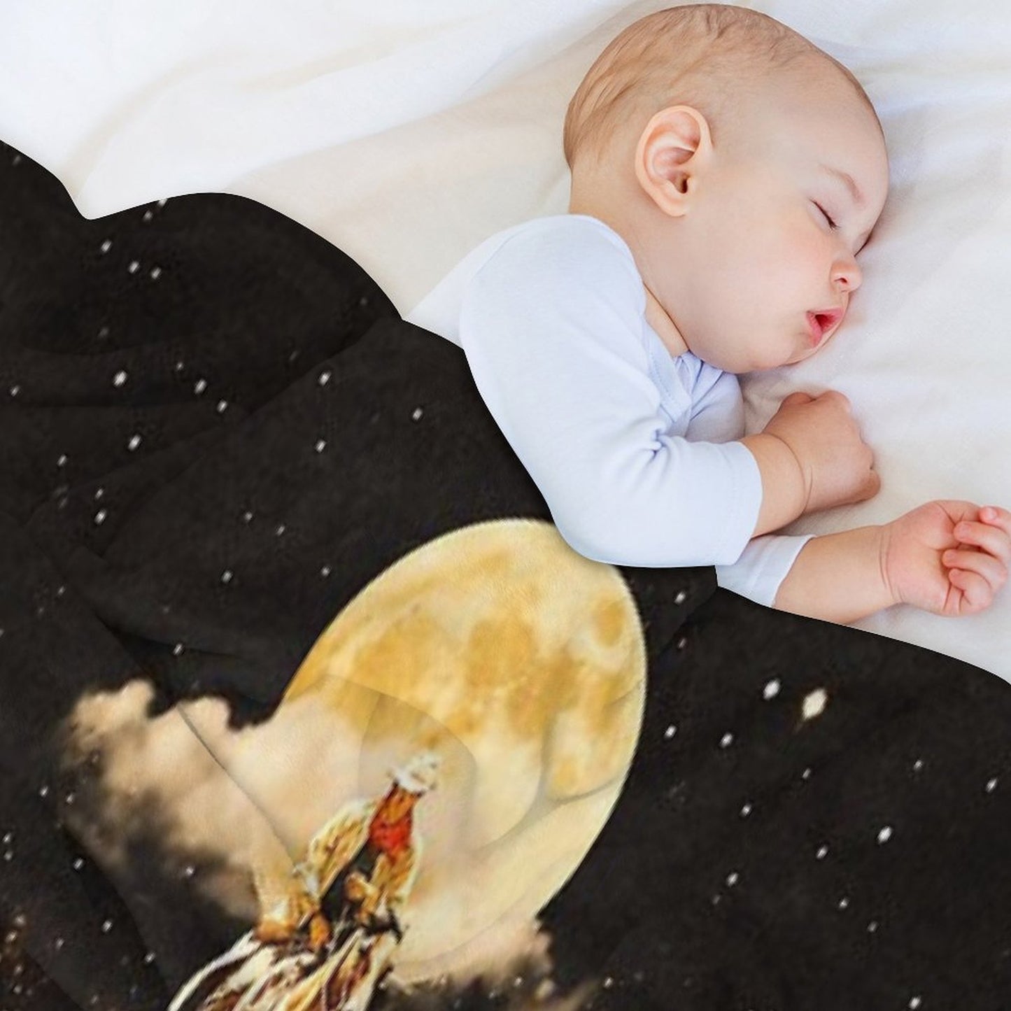 Cowboy In Space Throw Blanket