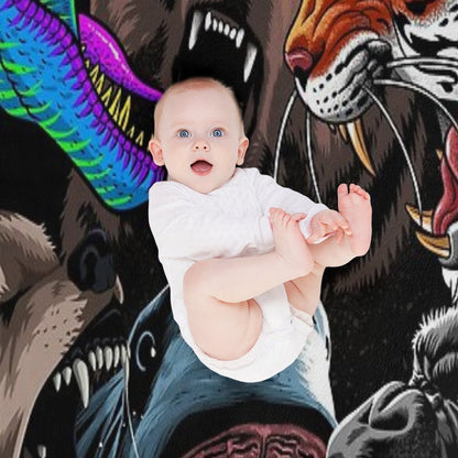 Animal Attack Throw Blanket