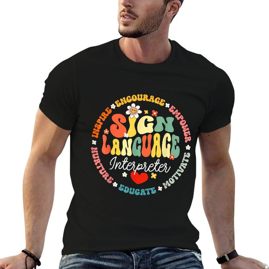 ASL Interpreter Teacher School Sign Language Interpreter T-Shirt