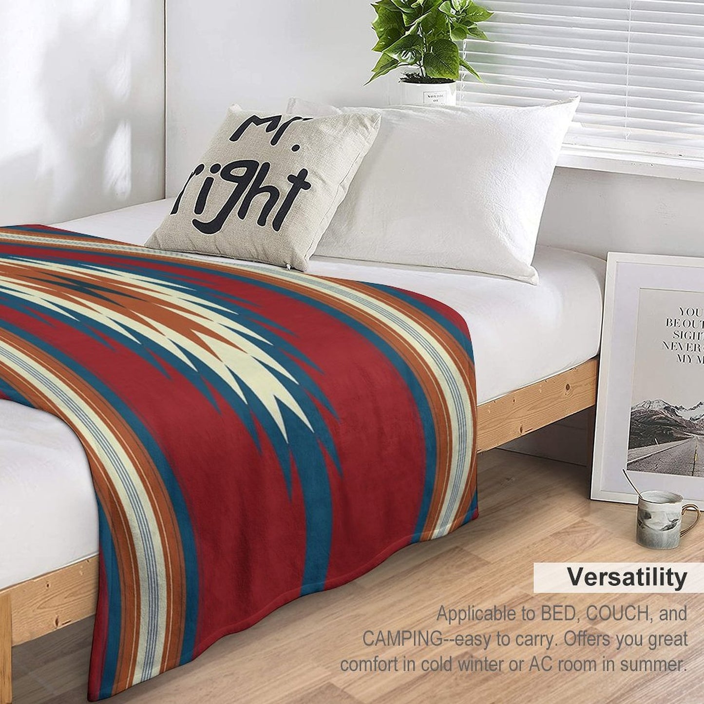 Southwestern Red Throw Blanket