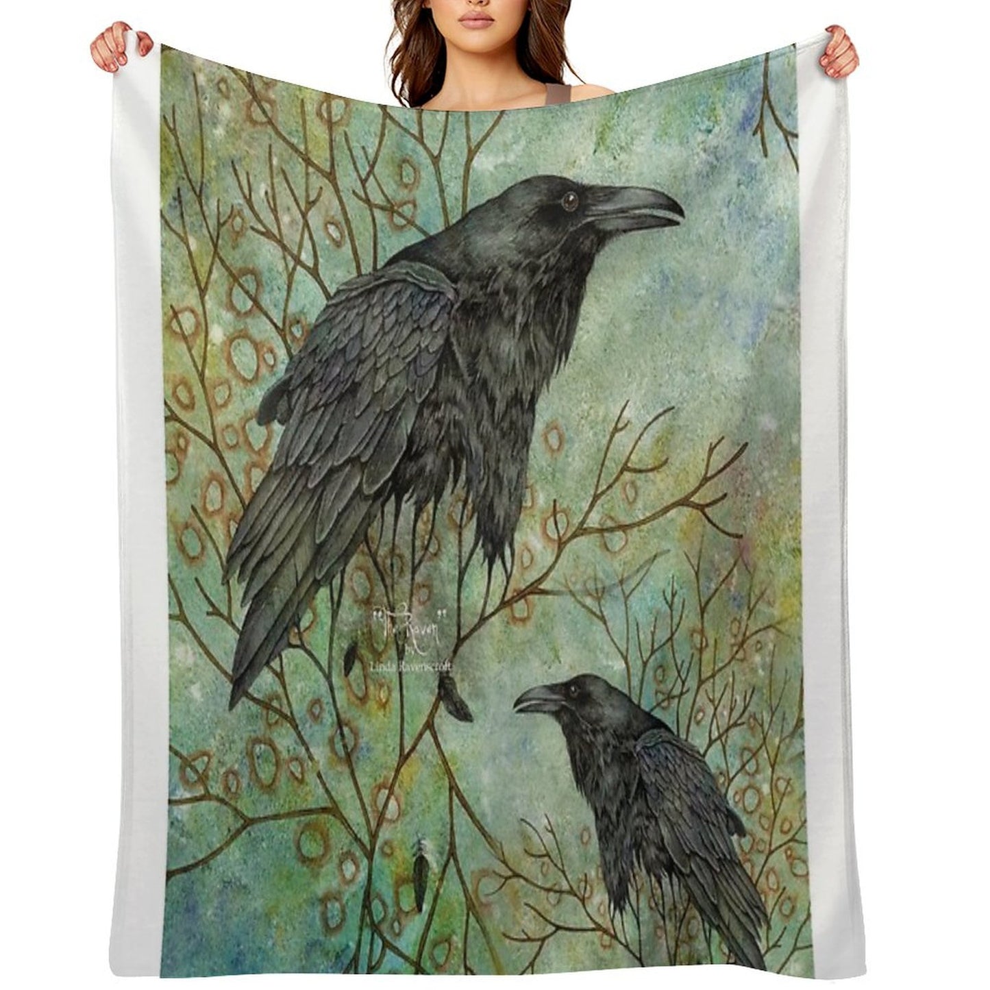 The Raven Nevermore (The Vanishing Series) Throw Blanket