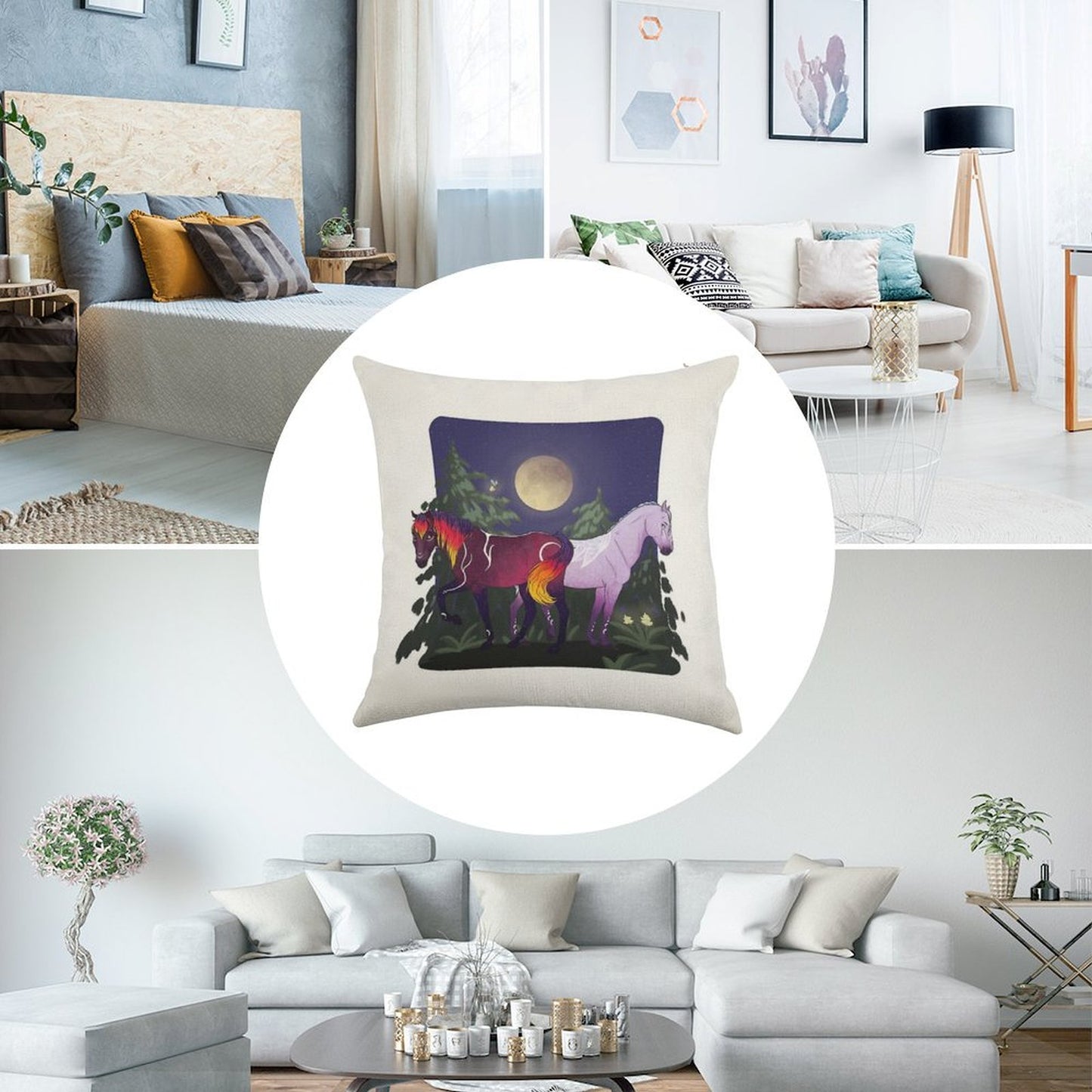 Umbra And Ayla Star Stable Linen Throw Pillow Cover