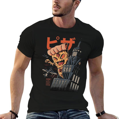 Pizza Kong  Rolled Sleeves T-Shirt