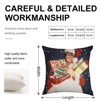 Last Christmas Linen Throw Pillow Cover