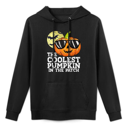 Boys Halloween Coolest Pumpkin In The Patch Toddler Kids Cotton-Polyester Blend Hoodie