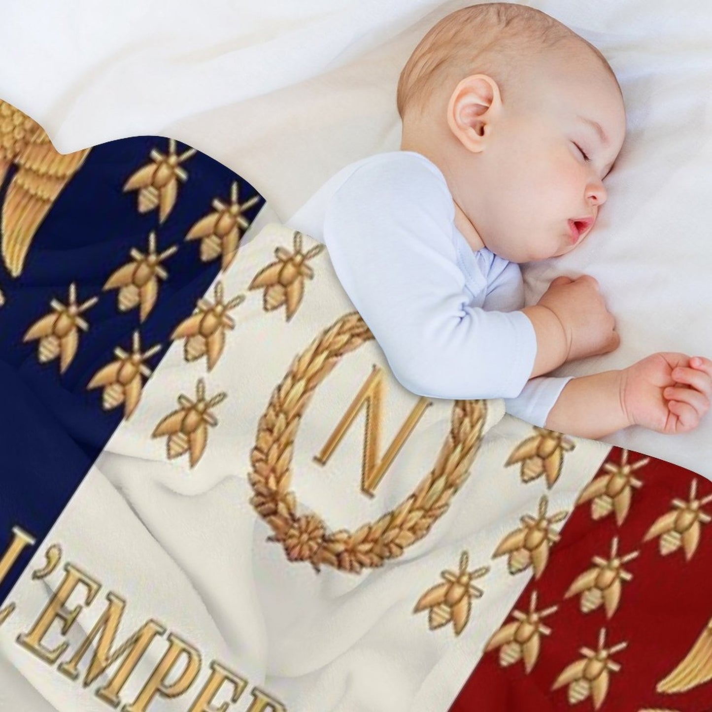 Napoleonic French 45me Regimental Flag Throw Blanket