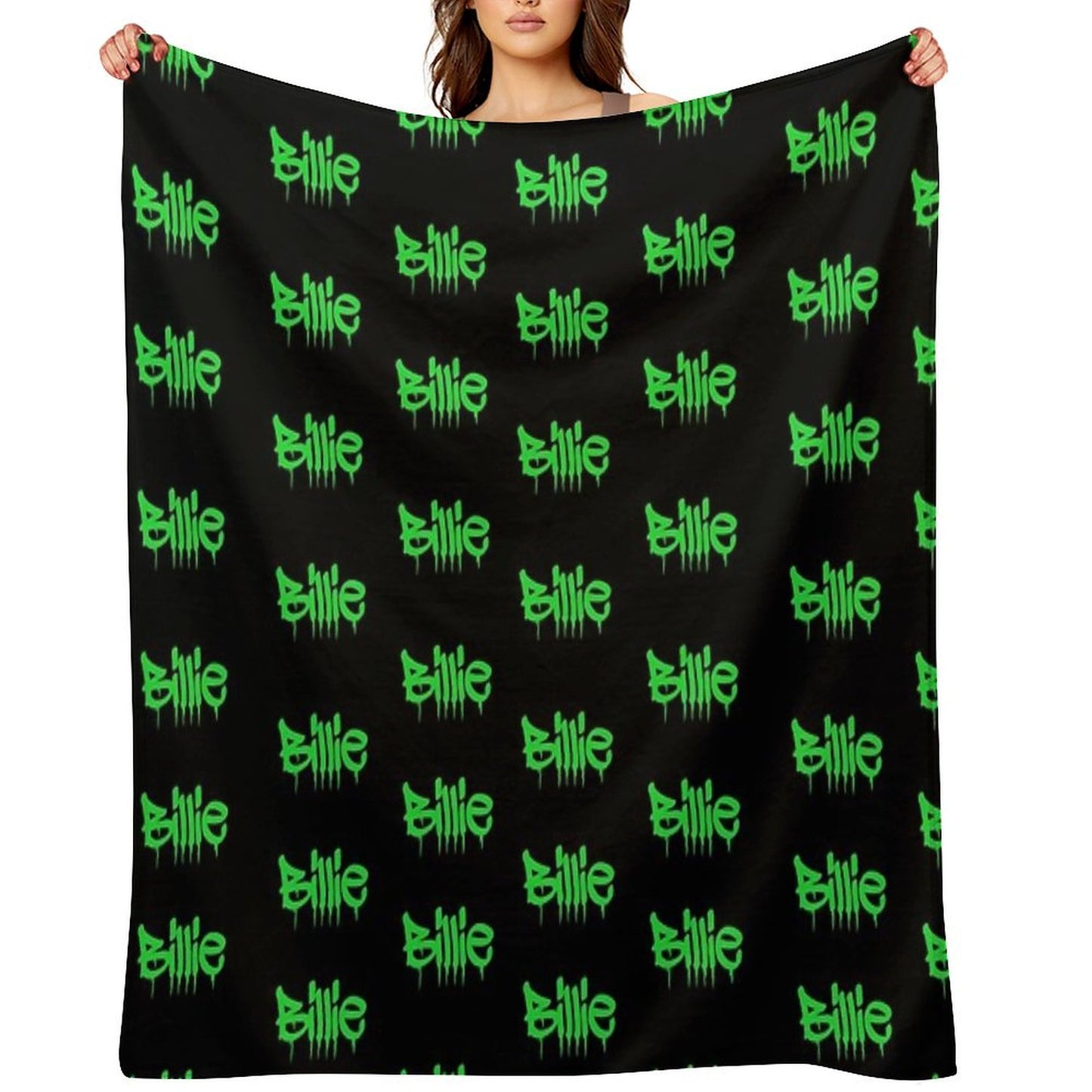 Billie Black&green Throw Blankets Throw Blanket