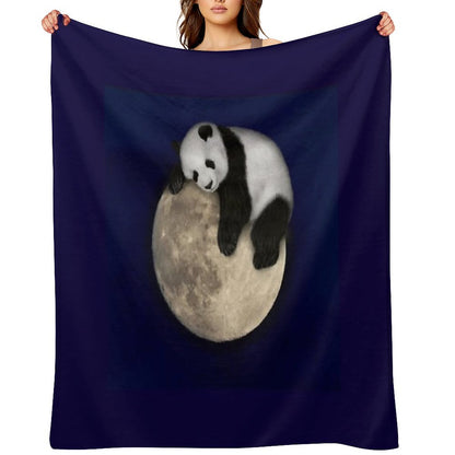 Sleeping on The Moon Throw Blanket