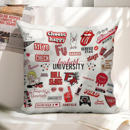 Fairfield University Linen Throw Pillow Cover