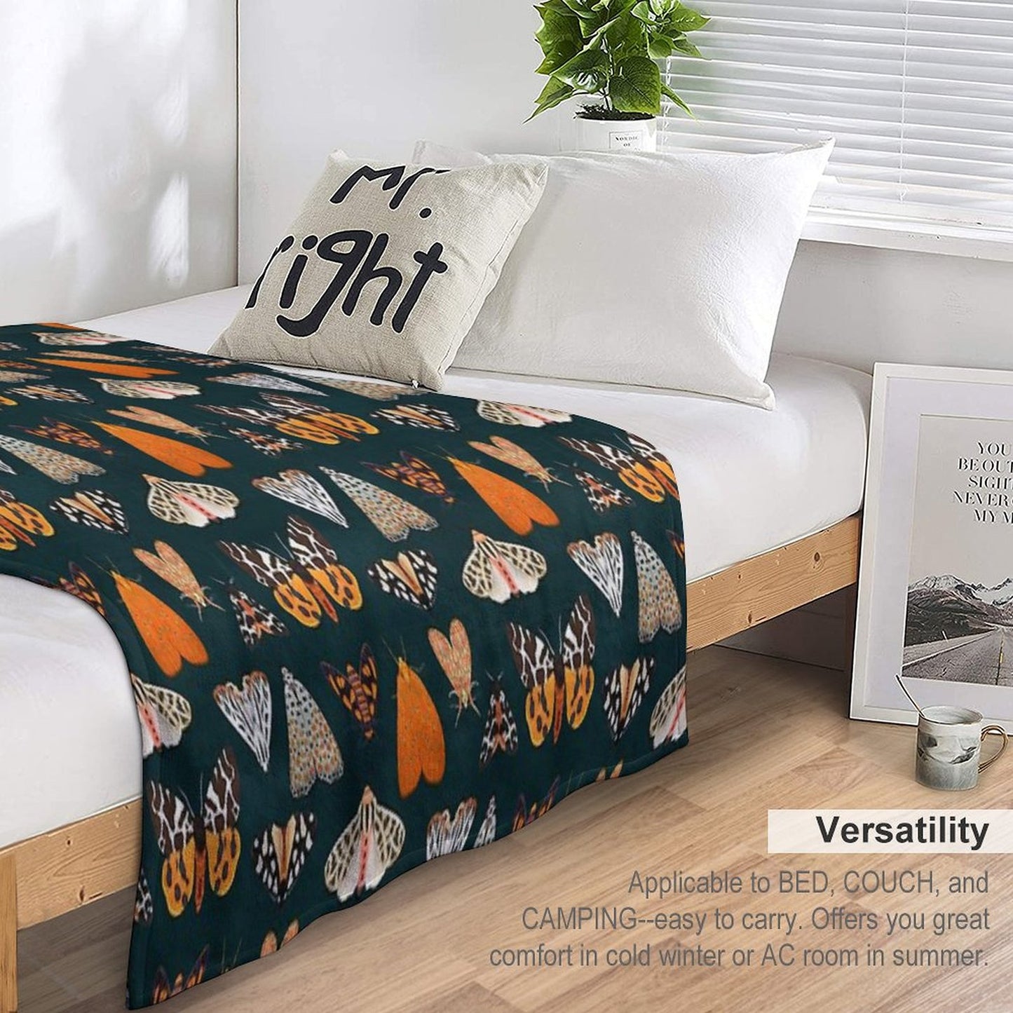 Tiger Moths Throw Blanket