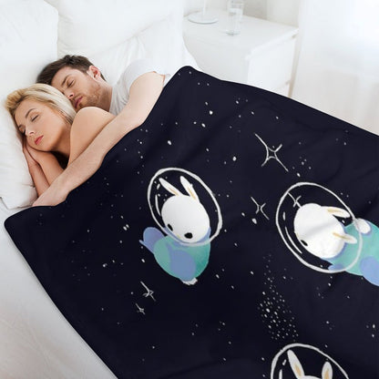 Space Bunnies Throw Blanket