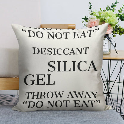 Silica Gels Linen Throw Pillow Cover