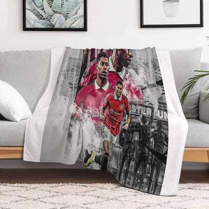 Red Graphic Art Throw Blanket