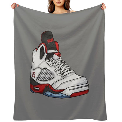 Shoes Fire Reds (Kicks) Throw Blanket