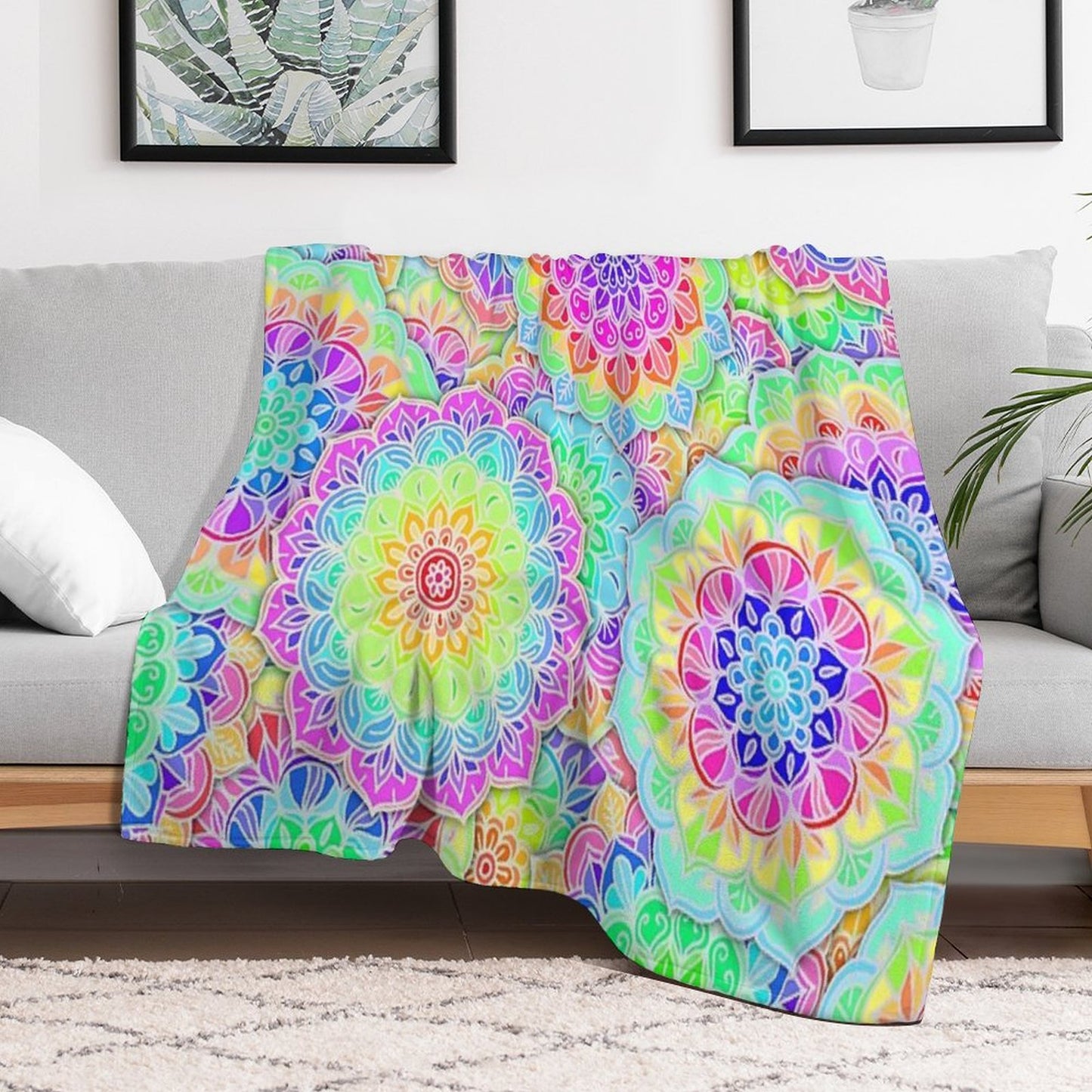 Psychedelic Summer Throw Blanket