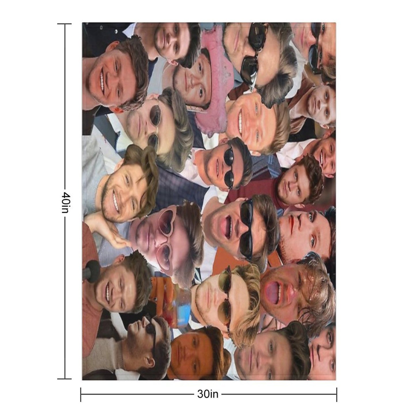 NiallHoran Photo Collage Throw Blanket