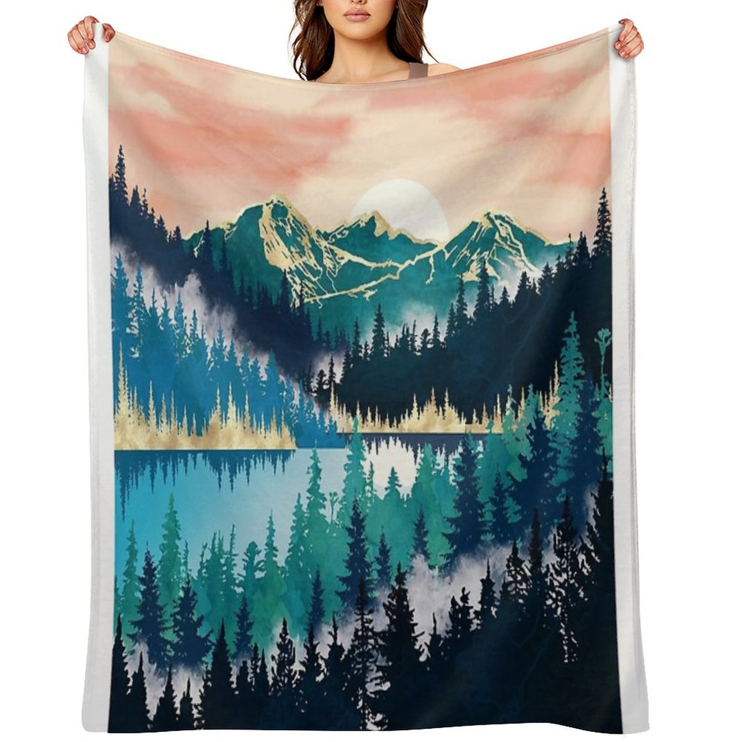 Lake Mist Throw Blanket