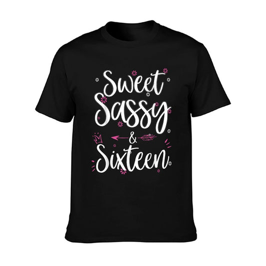 Sweet Sassy & Sixteen 16 Years Old 16th Birthday Bday Girls T-Shirt