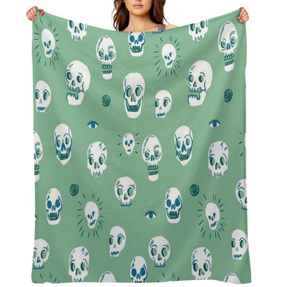 Pattern of Skulls Throw Blanket