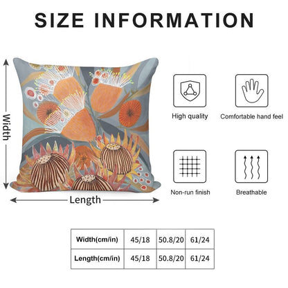 Australian Boquet Soft Shrink-Resistant Throw Pillow