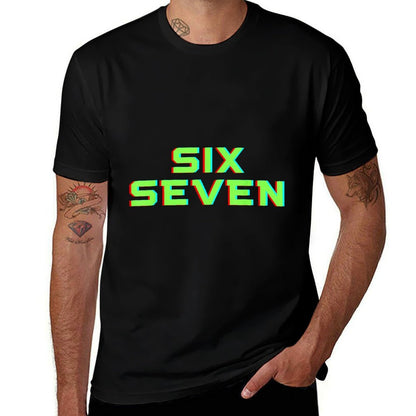 67 Funny Meme Six Seven Gaming Gen Alpha Slang Retro  Tagless Design T-Shirt