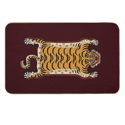 TIBETAN TIGER RUG 1-maroon Bath Mat