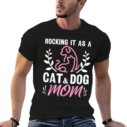 Cat And Dog Mom Fur Mama Mother&#39;s Day T-Shirt