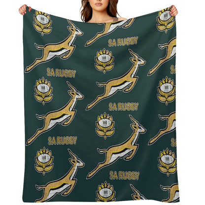SA Rugby - Vintage Springbok Logo Throw Blanket