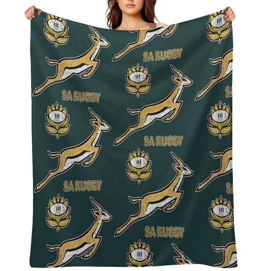 SA Rugby - Vintage Springbok Logo Throw Blanket