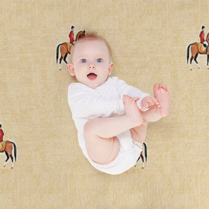 English Country Foxhunt Throw Blanket