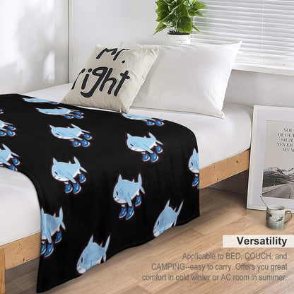 Cute Tralalero Tralala (Italian Brainrot) Throw Blanket