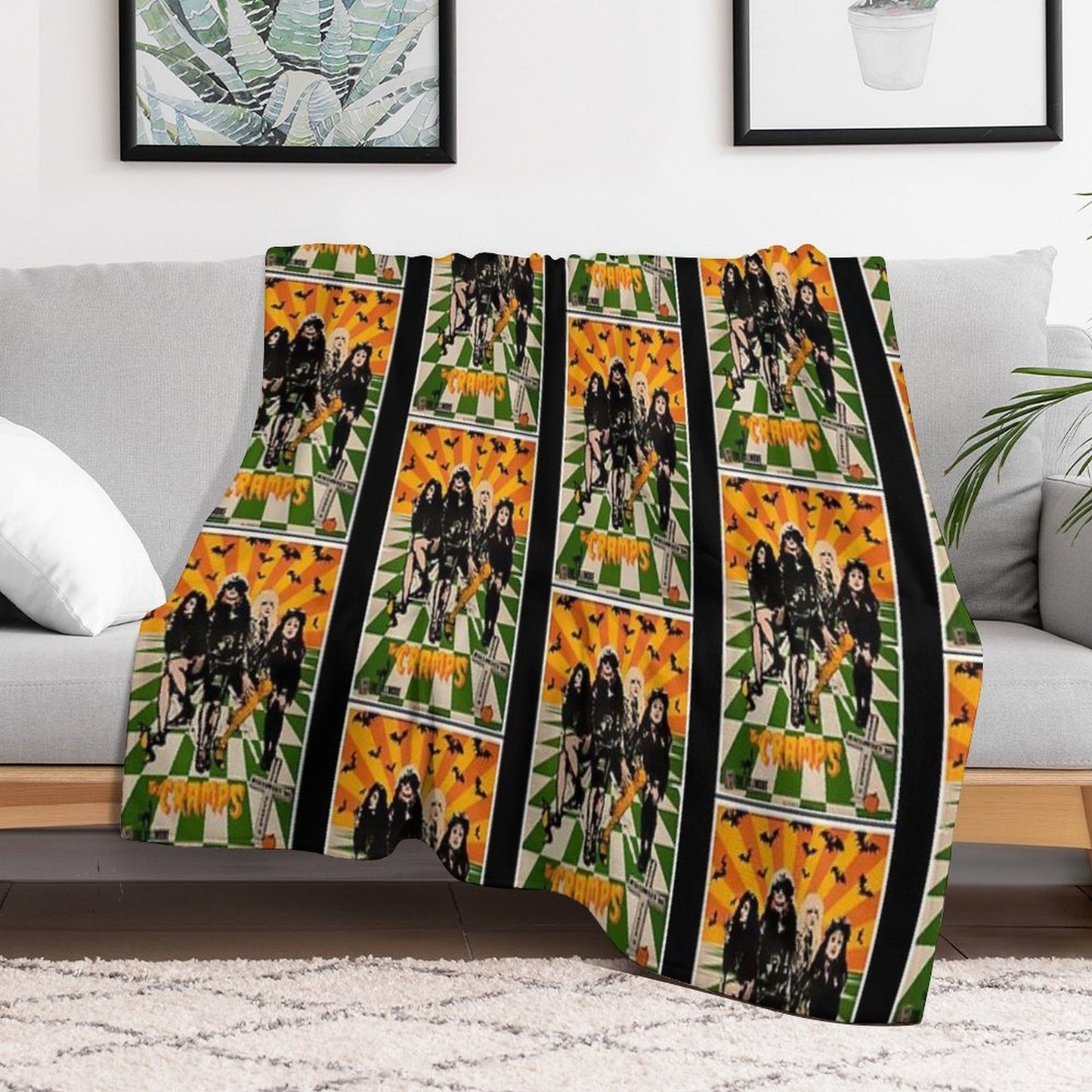 The Cramp's Halloween Throw Blanket