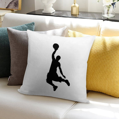Basketball Player Design Soft Decorative Cover Throw Pillow