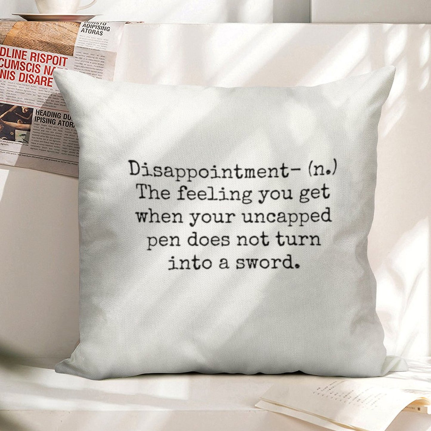 Percy Jackson Disappointment Linen Throw Pillow Cover